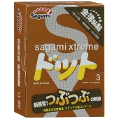 Презервативы Sagami Xtreme FEEL UP с точечной текстурой и линиями прилегания - 3 шт. - Sagami - купить с доставкой в Майкопе