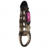 Дымчатая вибронасадка на пенис с подхватом Harrison - 18 см. - Baile - в Майкопе купить с доставкой