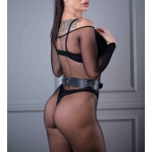 Черный кожаный пояс Sex Game - БДСМ Арсенал - купить с доставкой в Майкопе