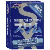 Розовые презервативы Sagami Xtreme FEEL FIT 3D - 3 шт. - Sagami - купить с доставкой в Майкопе