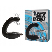 Чёрный массажёр простаты серии Sex Expert - Sex Expert - в Майкопе купить с доставкой