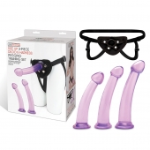 Тренировочный набор с тремя насадками Pegging Training Set - Lux Fetish - купить с доставкой в Майкопе