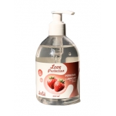 Лубрикант на водной снове Love Protection Strawberry с ароматом клубники - 300 мл. - Lola Games - купить с доставкой в Майкопе