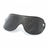 Черная кожаная маска на глаза - БДСМ Арсенал - купить с доставкой в Майкопе