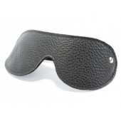 Черная кожаная маска на глаза - БДСМ Арсенал - купить с доставкой в Майкопе