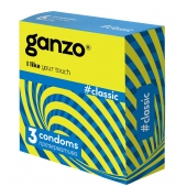 Классические презервативы с обильной смазкой Ganzo Classic - 3 шт. - Ganzo - купить с доставкой в Майкопе