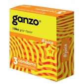 Ароматизированные презервативы Ganzo Juice - 3 шт. - Ganzo - купить с доставкой в Майкопе