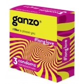 Презервативы с анестетиком для продления удовольствия Ganzo Long Love - 3 шт. - Ganzo - купить с доставкой в Майкопе