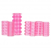 Набор из 7 розовых насадок на пенис ONE-A-DAY PENIS SLEEVES PINK - Seven Creations - в Майкопе купить с доставкой