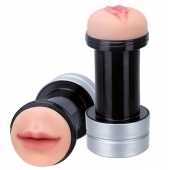 Двусторонний мастурбатор REALSTUFF 2 IN 1 HUMMER MOUTH   VAGINA - ротик и вагина - Dream Toys - в Майкопе купить с доставкой