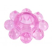 Розовое гелевое эрекционное кольцо-цветок - Toyfa Basic - в Майкопе купить с доставкой