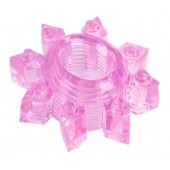 Розовое гелевое эрекционное кольцо-звезда - Toyfa Basic - в Майкопе купить с доставкой