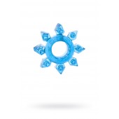 Голубая гелевая насадка-звезда - Toyfa Basic - в Майкопе купить с доставкой