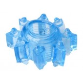 Голубая гелевая насадка-звезда - Toyfa Basic - в Майкопе купить с доставкой