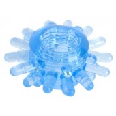 Голубая гелевая насадка с шипиками - Toyfa Basic - в Майкопе купить с доставкой