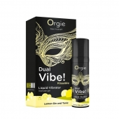 Съедобный жидкий вибратор Dual Vibe! со вкусом лимонного джина с тоником - 15 мл. - ORGIE - купить с доставкой в Майкопе