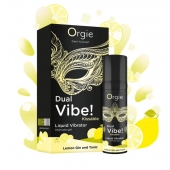 Съедобный жидкий вибратор Dual Vibe! со вкусом лимонного джина с тоником - 15 мл. - ORGIE - купить с доставкой в Майкопе