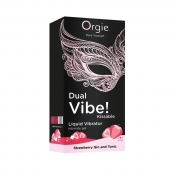 Съедобный жидкий вибратор Dual Vibe! со вкусом клубничного джина с тоником - 15 мл. - ORGIE - купить с доставкой в Майкопе