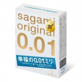 Увлажнённые презервативы Sagami Original 0.01 Extra Lub - 2 шт. - Sagami - купить с доставкой в Майкопе