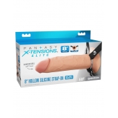 Полый страпон на ремнях 8’’ Hollow Silicone Strap-on - Pipedream - купить с доставкой в Майкопе