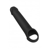 Черная насадка-удлинитель с вибрацией Vibrating Extender With Remote - Dream Toys - в Майкопе купить с доставкой