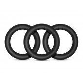 Набор из 3 черных эрекционных колец Black Small Penis Rings - Blush Novelties - в Майкопе купить с доставкой