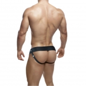 Телесный фаллопротез на черных эластичных ремнях 7 Inch Hollow Strap On - 17 см. - Blush Novelties - купить с доставкой в Майкопе