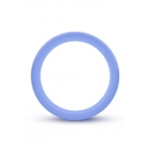 Голубое люминесцентное кольцо Silicone Glo Cock Ring - Blush Novelties - в Майкопе купить с доставкой