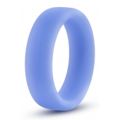 Голубое люминесцентное кольцо Silicone Glo Cock Ring - Blush Novelties - в Майкопе купить с доставкой