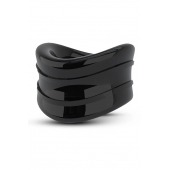 Черное эрекционное кольцо на мошонку Beef Ball Stretcher Snug - Blush Novelties - в Майкопе купить с доставкой