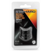 Черное эрекционное кольцо на мошонку Beef Ball Stretcher Snug X Long - Blush Novelties - в Майкопе купить с доставкой