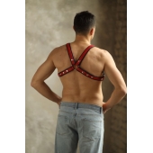 Черно-красная мужская портупея Black-Red - БДСМ Арсенал - купить с доставкой в Майкопе