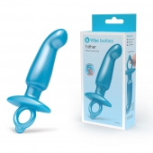 Голубая анальная пробка для массажа простаты Hither Silicone Prostate Plug - 14,3 см. - b-Vibe - в Майкопе купить с доставкой