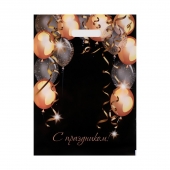 Пакет с вырубной ручкой и принтом в виде шариков (30х40 см) - Сима-Ленд - купить с доставкой в Майкопе