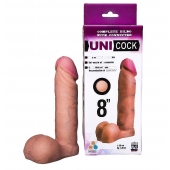 Фаллическая насадка для страпона UNICOCK 8  - 20 см. - LOVETOY (А-Полимер) - купить с доставкой в Майкопе