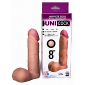 Фаллическая насадка для страпона UNICOCK 8  - 20 см. - LOVETOY (А-Полимер) - купить с доставкой в Майкопе