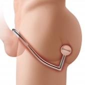 Кольцо на пенис с анальным стимулятором Stainless Steel Anal Hook   Cock Ring - BlueLine - в Майкопе купить с доставкой