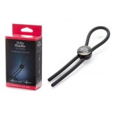 Тёмно-серое эрекционное кольцо с зажимом Again and Again Adjustable Cock Ring - Fifty Shades of Grey - в Майкопе купить с доставкой