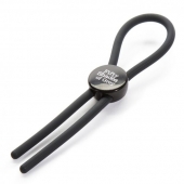 Тёмно-серое эрекционное кольцо с зажимом Again and Again Adjustable Cock Ring - Fifty Shades of Grey - в Майкопе купить с доставкой