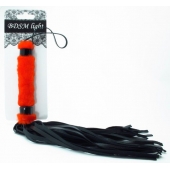 Нежная плеть с красным мехом BDSM Light - 43 см. - БДСМ Арсенал - купить с доставкой в Майкопе