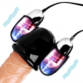 Черная стимулирующая насадка для головки полового члена Multi Speed Vibrating Penis Head Teaser - XR Brands - в Майкопе купить с доставкой