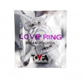 Прозрачное виброкольцо с двумя вибропульками - Toyfa Basic - в Майкопе купить с доставкой