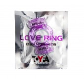 Фиолетовое виброкольцо с двумя вибропульками - Toyfa Basic - в Майкопе купить с доставкой