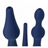 Набор из 3 универсальных насадок для анального душа Universal 3 Piece Silicone Enema Attachment Set - XR Brands - купить с доставкой в Майкопе