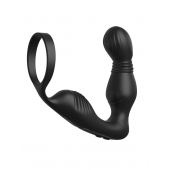 Черный вибростимулятор простаты с эрекционным кольцом Ass-Gasm Pro P-Spot Milker - Pipedream - в Майкопе купить с доставкой