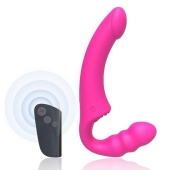 Розовый безремневой страпон Straples Strap-On Dildo - Erokay - купить с доставкой в Майкопе