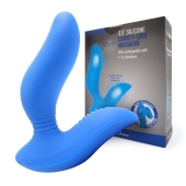 Синий вибромассажер простаты 3,5’’ Curve P-spot Massager - 12 см. - Erokay - в Майкопе купить с доставкой