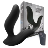 Черный вибромассажер простаты 3,5’’ Remote Control Curve P-spot Massager - 12 см. - Erokay - в Майкопе купить с доставкой