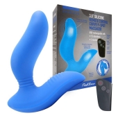 Синий вибромассажер простаты 3,5’’ Remote Control Curve P-spot Massager - 12 см. - Erokay - в Майкопе купить с доставкой