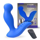 Синий вибромассажер простаты 3,5’’ Remote Control P-spot Massager - 12,5 см. - Erokay - в Майкопе купить с доставкой